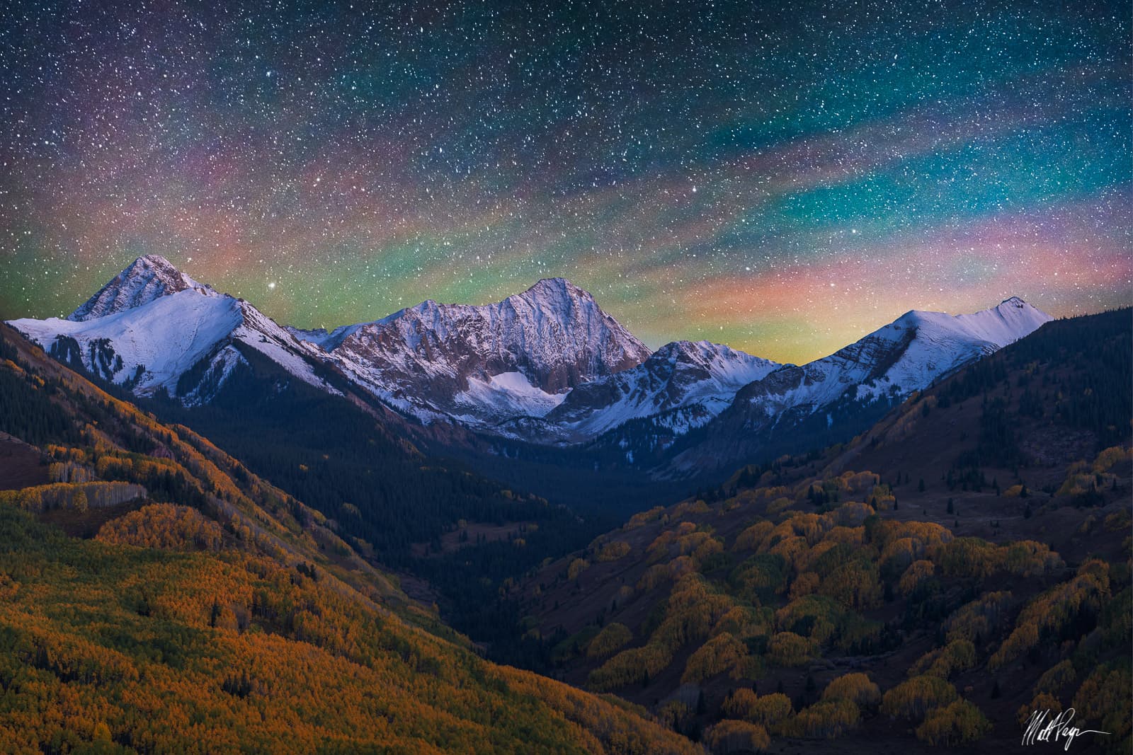 Colorado mountains beneath an open evening sky